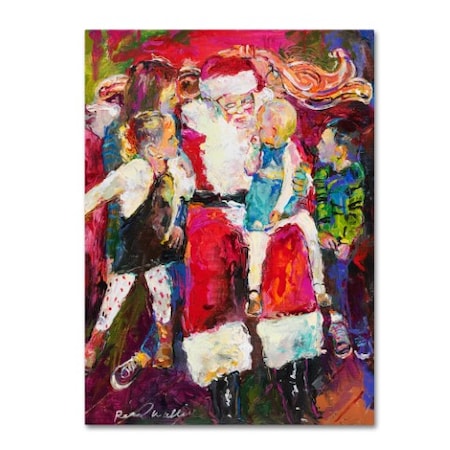Richard Wallich 'Santa And Bailey' Canvas Art,14x19